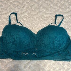 Victoria's Secret Deep Teal Lace Bra